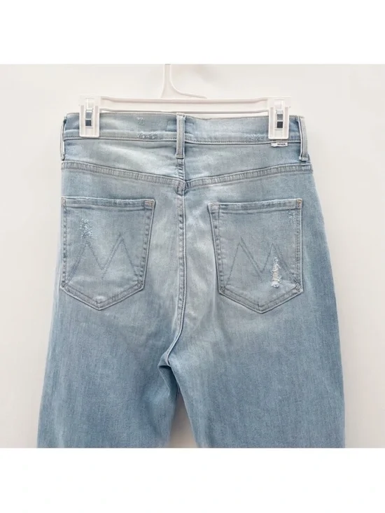 Mother High Waisted Rider Ankle Fray Jeans in Island Afterhours 29 - Picture 7 of 8